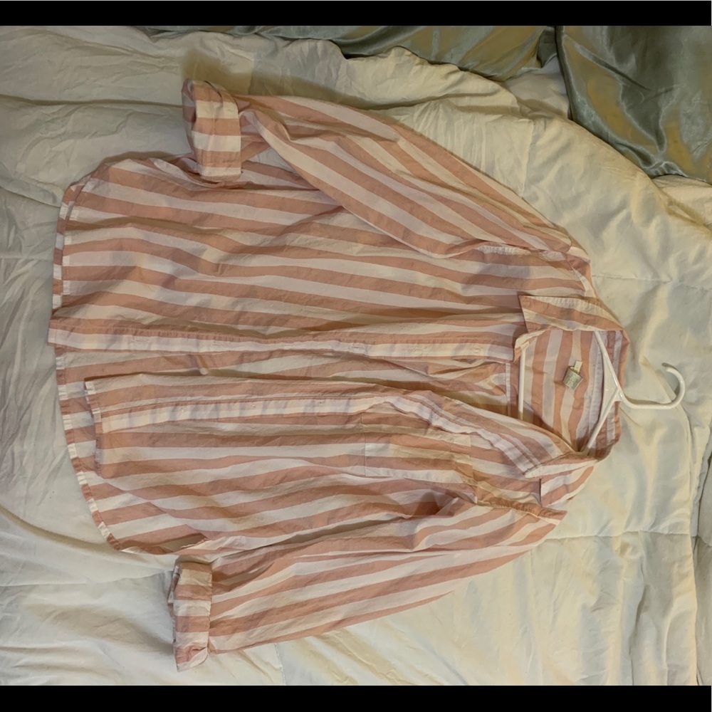 Pink stripped button up - Picture 3 of 3